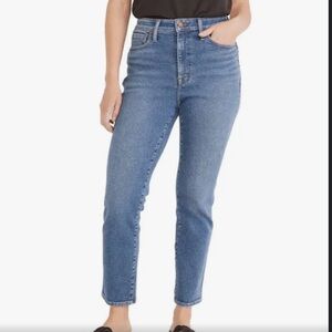 Madewell Curvy Stovepipe Medium Wash Straight Leg Jeans